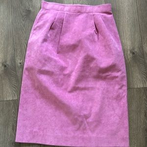 Beautiful pink suede skirt